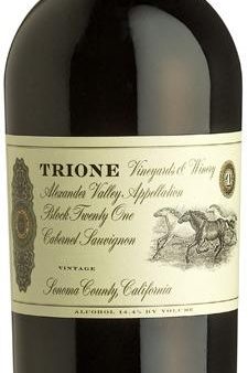 Trione Vineyards & Winery Block 21 Alexander Valley Cabernet Sauvignon 2018 For Cheap