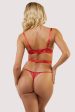 Bella Red Satin and Lace Bodysuit For Sale