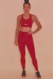 High Waist Leggings Red Hot on Sale