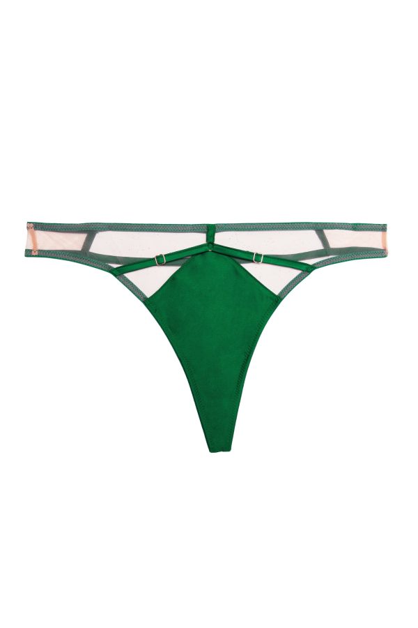 Ramona Green Mesh Thong Hot on Sale