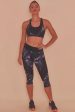 Wolf & Whistle Dark Marble Zip Front Sports Bra For Sale