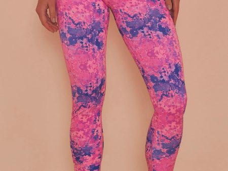 Wolf & Whistle Pink Marble Leggings Discount