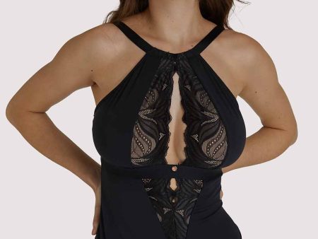 Indulgence Black Stretch Lace Body Online Sale