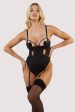 Sloan Black Mesh Open Cup Bodysuit on Sale