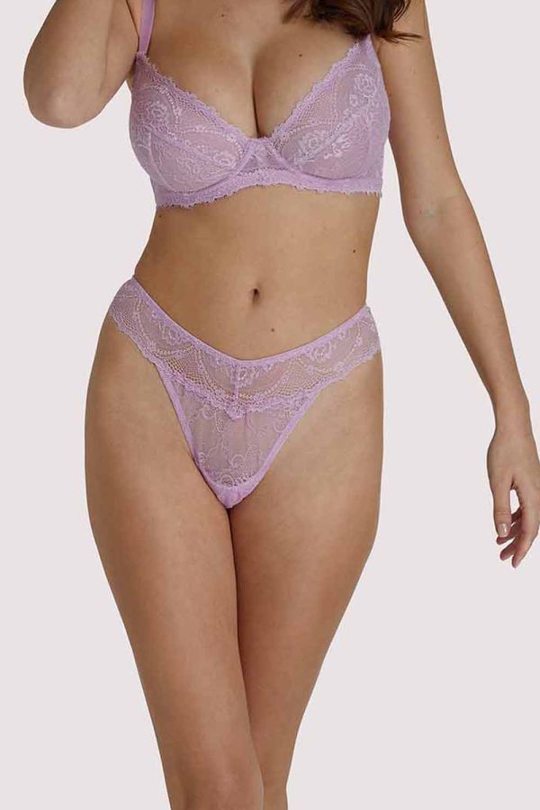 Ariana Lilac Everyday Lace Thong For Discount