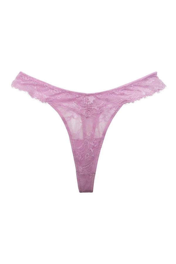 Ariana Lilac Everyday Lace Thong For Discount