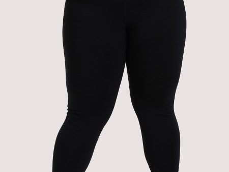 Eco Black Mesh Panel Leggings Curve Online