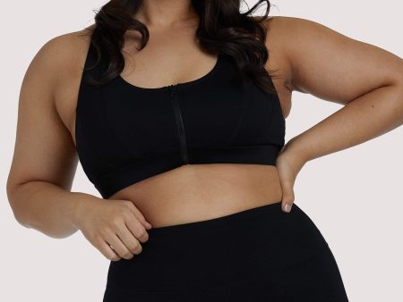 Eco Black Zip Front Curve Bra Online