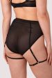 Alice Black Mesh Leg Harness High Waist Brief Supply