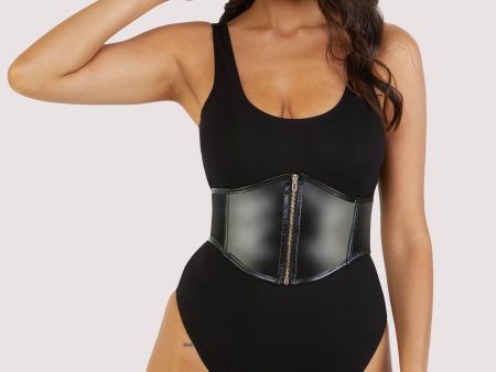 Melody jersey body with PU panel on Sale