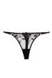 Aria Black and Gold Lace Strap Thong For Sale