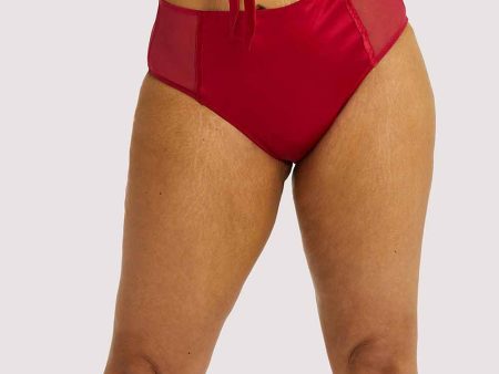 Aysha Red High Waisted Brief Cheap