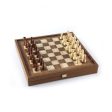 Chess Backgammon  Classic Style design in Walnut replica wooden case 27x27cm Online