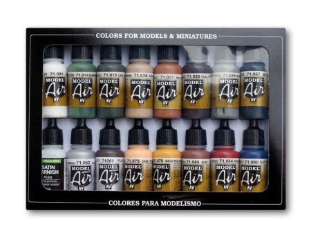 71191 Model Air Railway Colors 16 Colour Acrylic Airbrush Paint Set For Discount