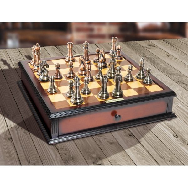 GRANDMASTER SILVER BRONZE CHESS SET Supply