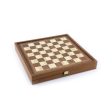 Chess Backgammon  Classic Style design in Walnut replica wooden case 27x27cm Online