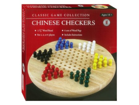 Wooden Chinese Checkers w  Pegs Sale