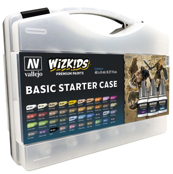 Wizkids Basic Starter Case Acrylic Paint Set 40 Colour Set Fashion