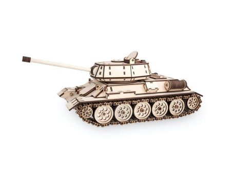 00005 Tank T34 With Glue Wooden Model Supply