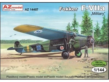 AZ14407 1 144 Fokker FVIIa Military Plastic Model Kit For Sale