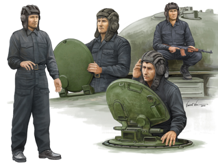 00435 1 35 Soviet Tank Crew Plastic Model Kit For Sale